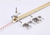 Double hole gold-plated far-infrared quartz heating tube, gold lamp tube, directional radiation quartz electric heating tube, 8-shaped twin tube