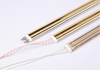 Double hole gold-plated far-infrared quartz heating tube, gold lamp tube, directional radiation quartz electric heating tube, 8-shaped twin tube